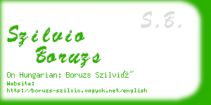 szilvio boruzs business card